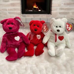 Ty Beanie Babies Trio- Valentina, Secret and Valentino